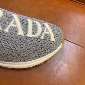Shoes PRADA stretch fly woven fabric gray 13