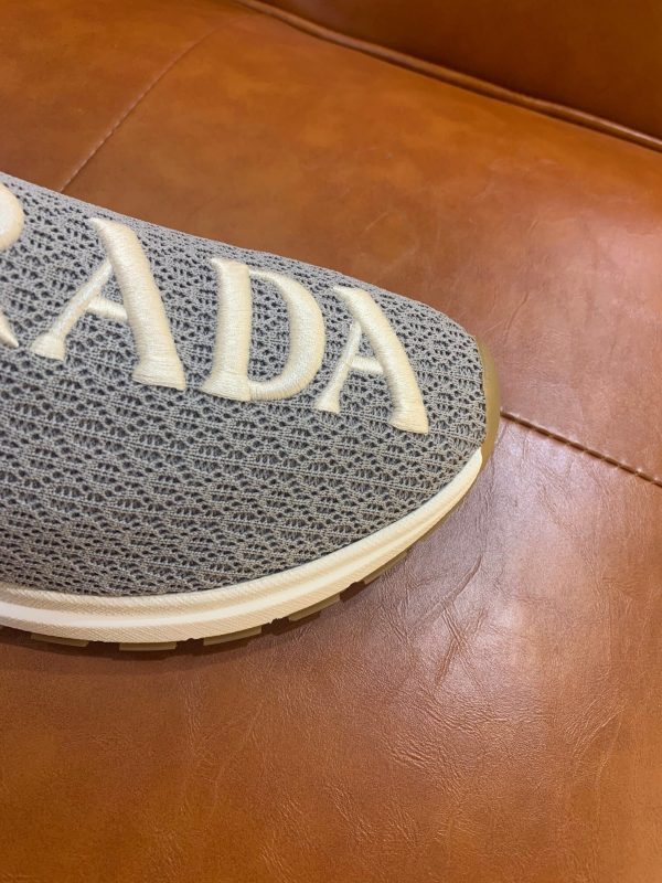 Shoes PRADA stretch fly woven fabric gray 6