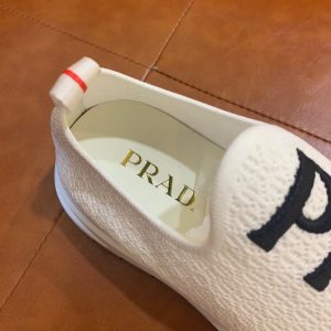 Shoes PRADA stretch fly woven fabric white 12