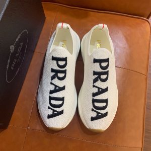 Shoes PRADA stretch fly woven fabric white 15
