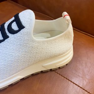 Shoes PRADA stretch fly woven fabric white 17
