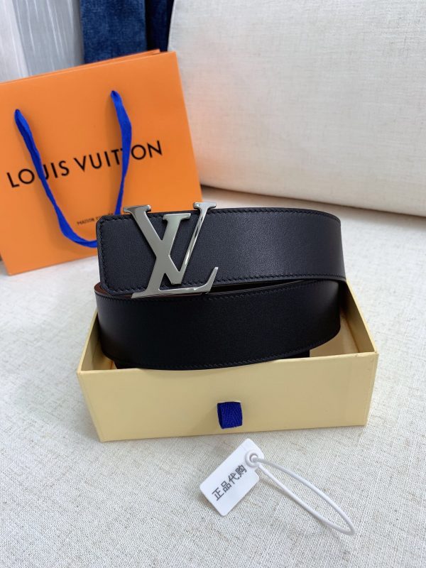 Louis Vuitton GH293220240 black x silver Logo Belts 7